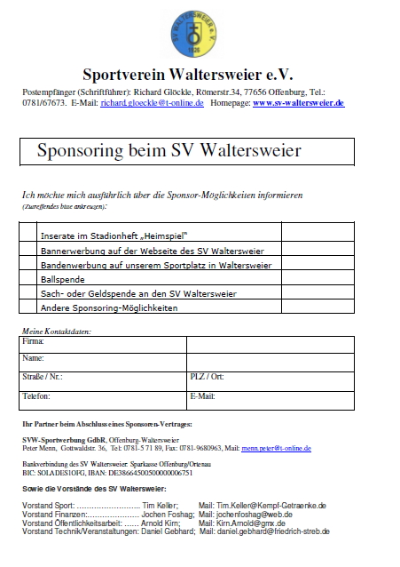 Download  - Sponsoring beim SV Waltersweier e.V. -